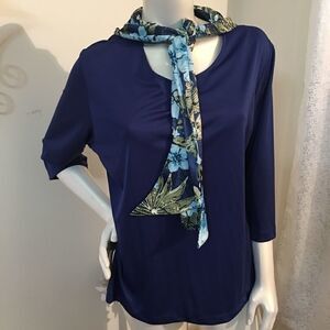 HaBand Casual Top with built in scarf